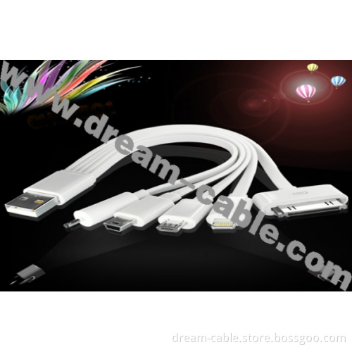Hot Selling 5 in 1 Multiple Cable USB Charger Cable